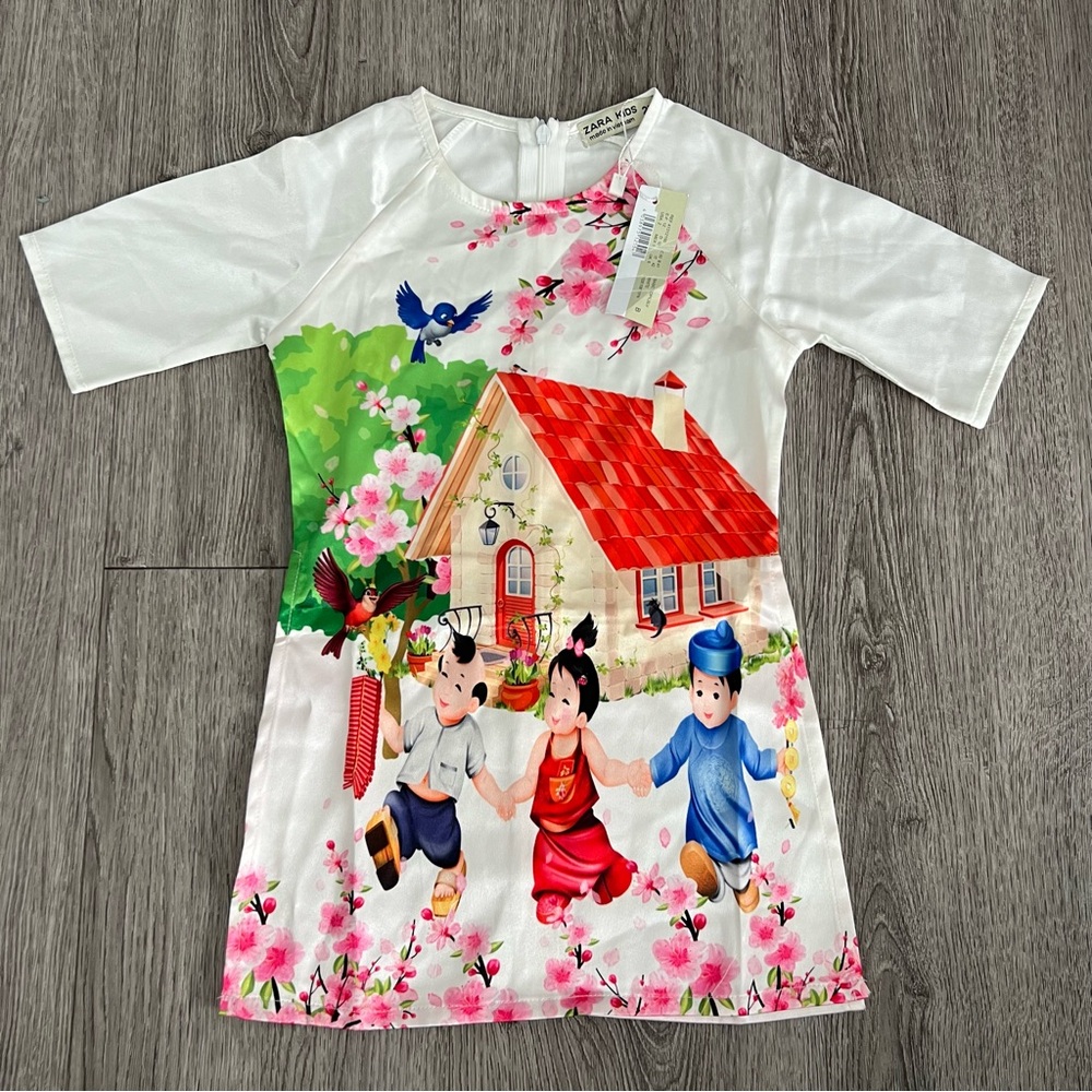 Zara Kids White traditional dress size 2t